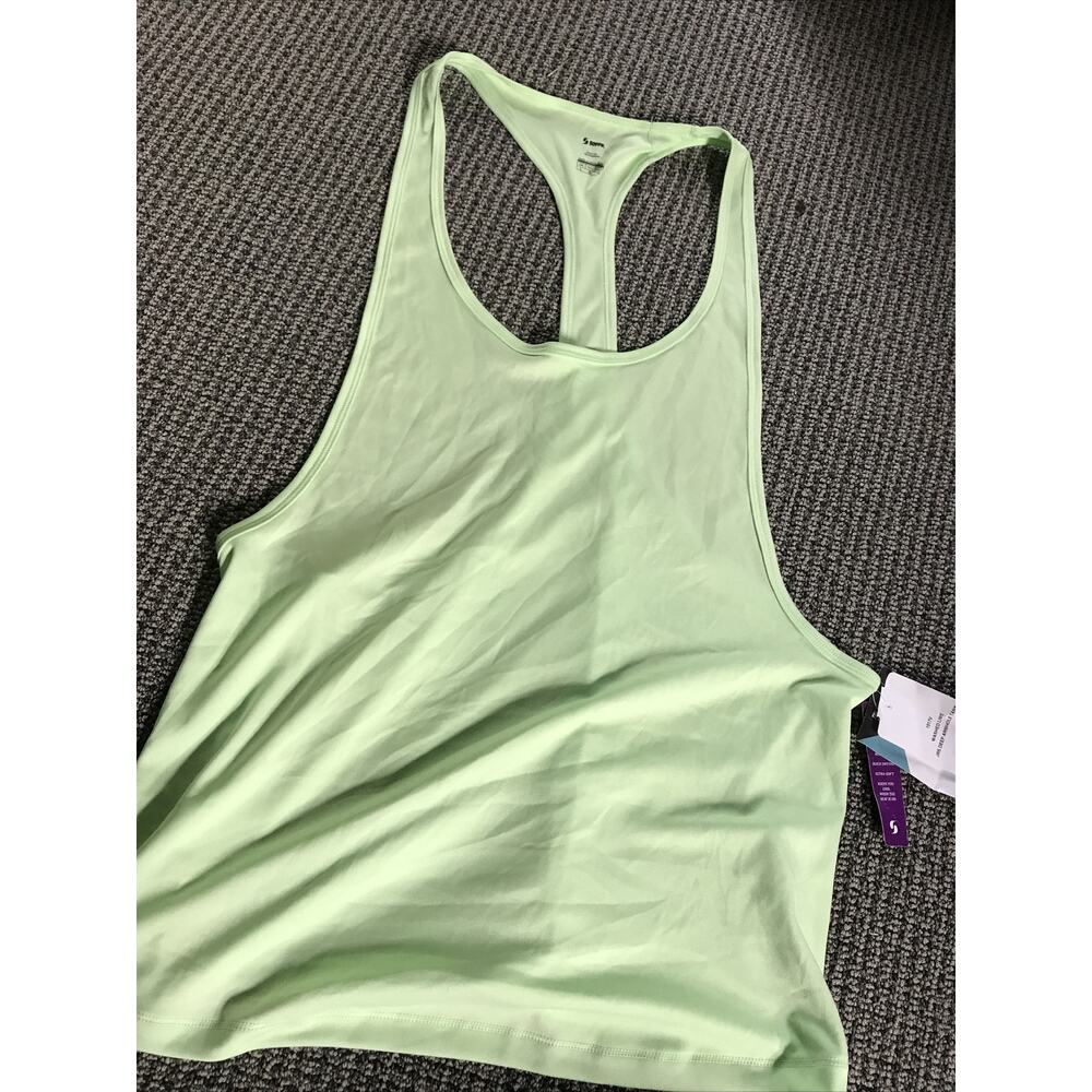 Soffe Washed Lime Deep Armhole Tank Top‎ Large NWT